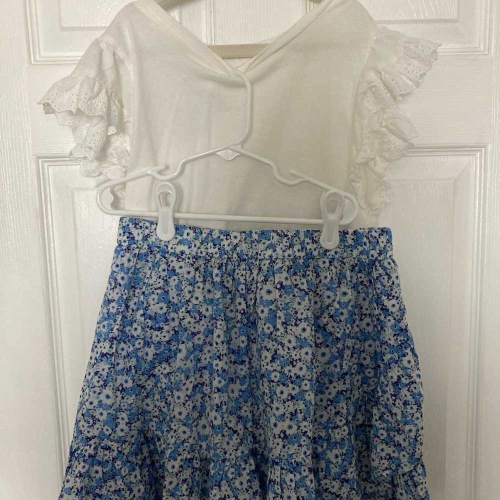 GAP White and Blue Girls Matching Set